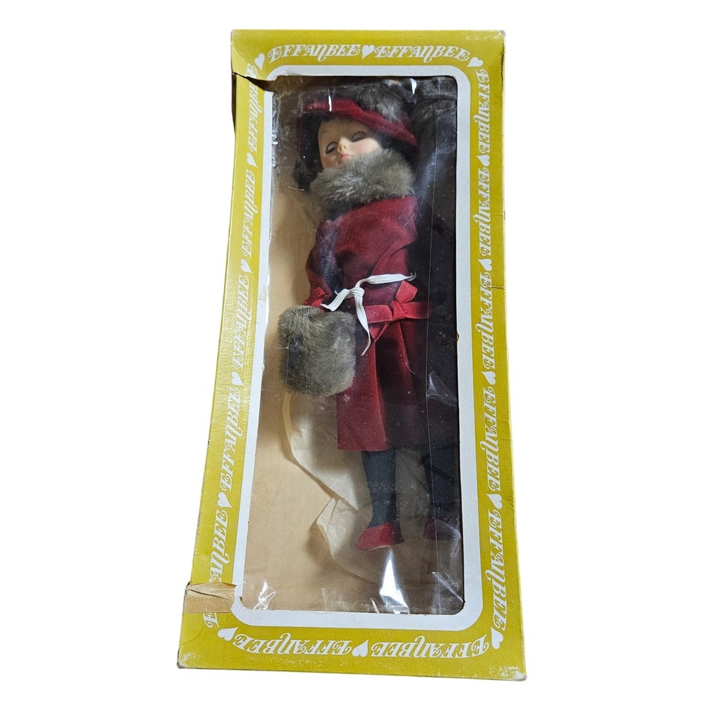 VTG Effanbee The Passing Parade Flapper Doll 14" Velvet Coat Great‎ Gatsby NIB
